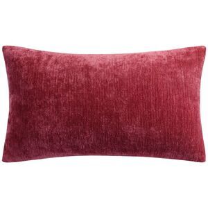 Chenille Throw Pillow Covers Cushion Water Repellent 12"x20" Burgundy